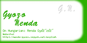 gyozo menda business card